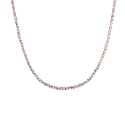 Lustre Edge Tennis Necklace