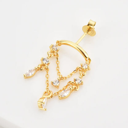 The Golden Drop Stud Earrings