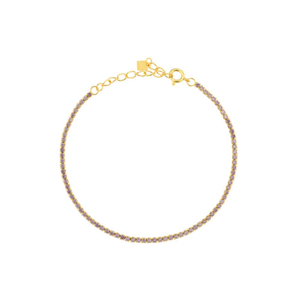 Lustre Edge Tennis Necklace