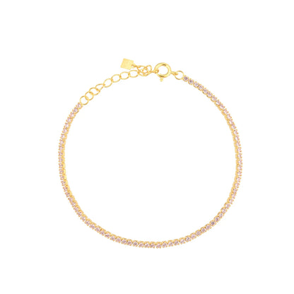 Lustre Edge Tennis Necklace