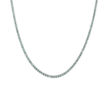 Lustre Edge Tennis Necklace