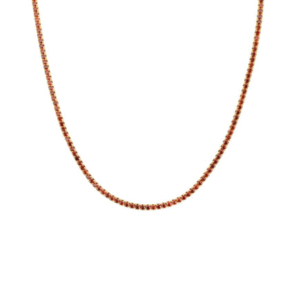 Lustre Edge Tennis Necklace