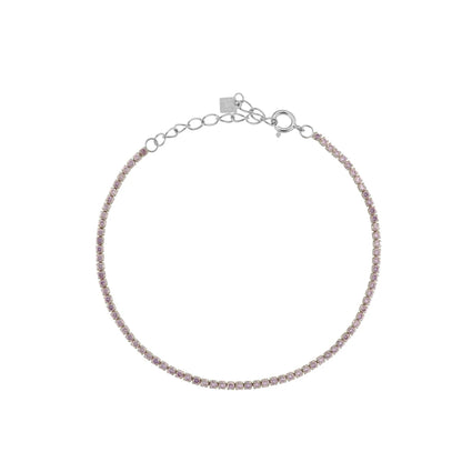 Lustre Edge Tennis Necklace