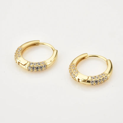 Luxe Pave Circle Hoops