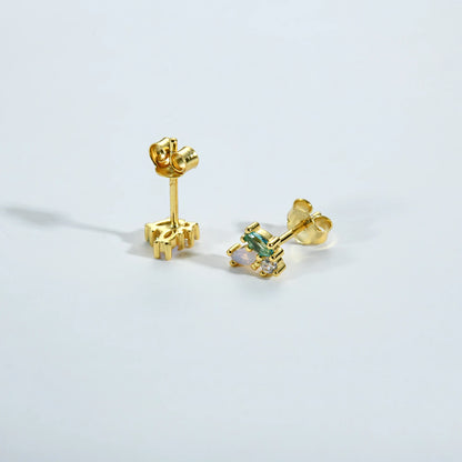 The Rainbow Gleam Stud Earrings