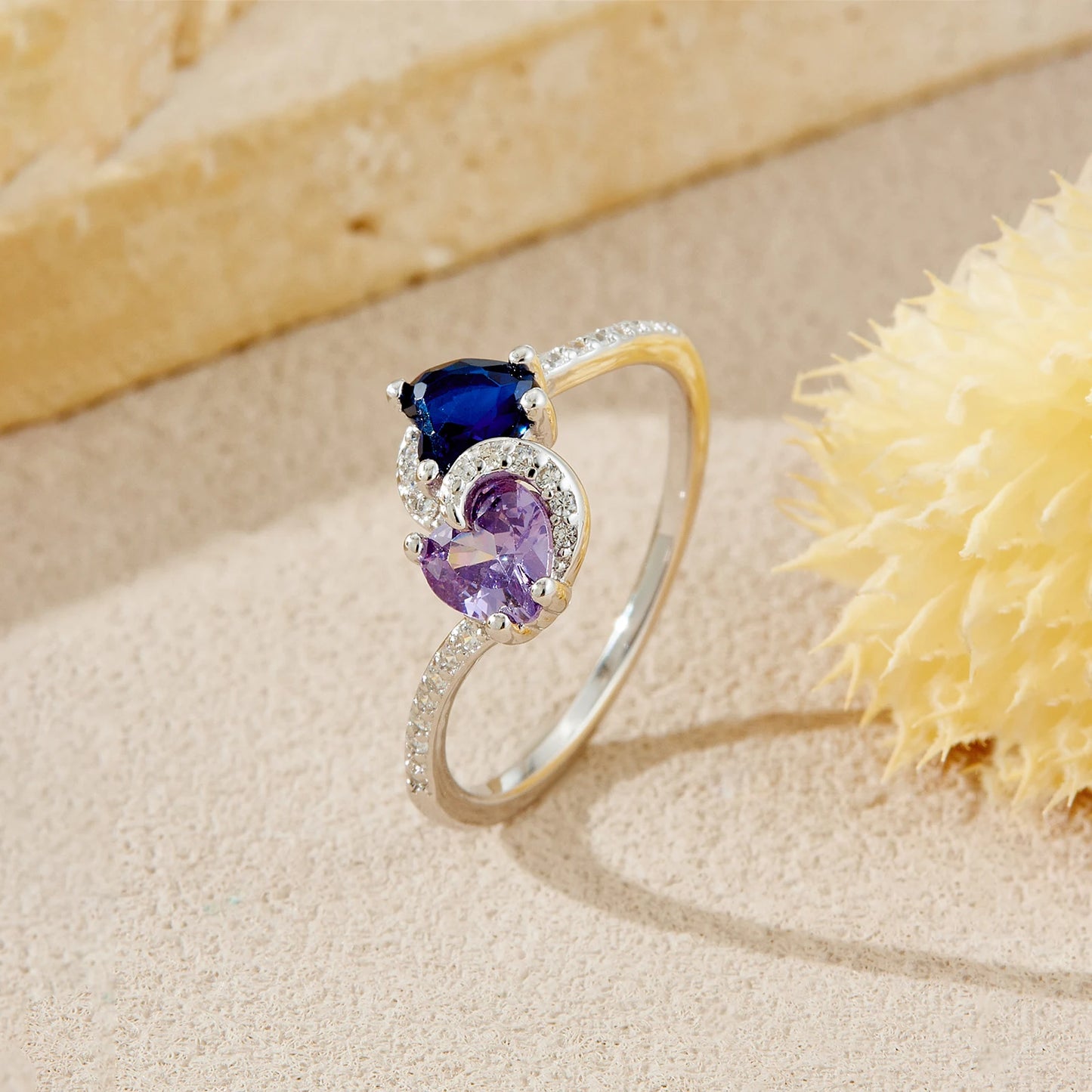 Radiant Two-Heart Promise Ring