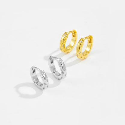 Stellar Gold Star Huggie Hoops