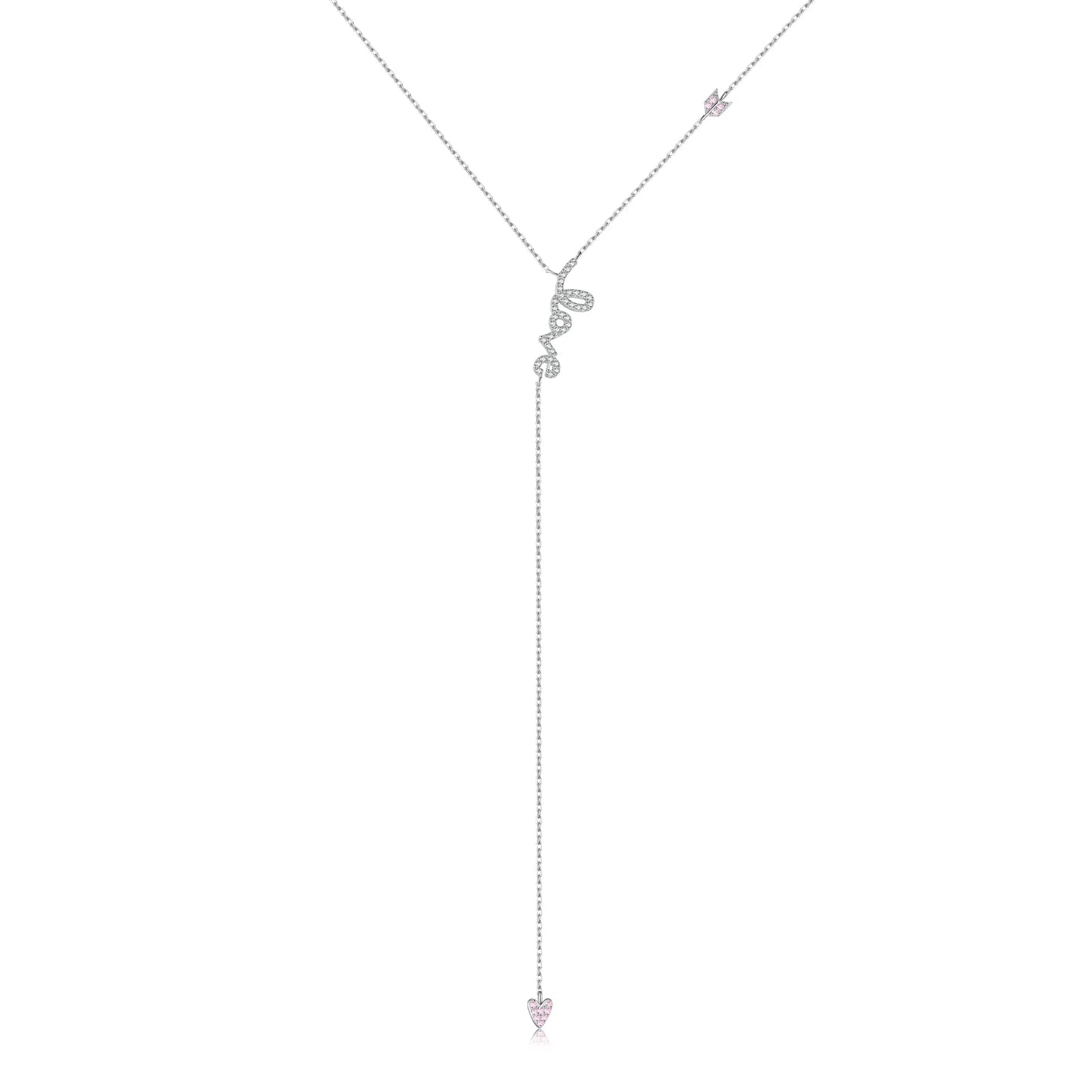 Rosé Heart Y-Necklace