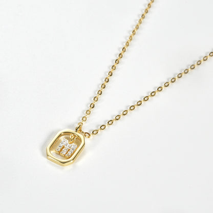 Golden Initial Monogram Necklace