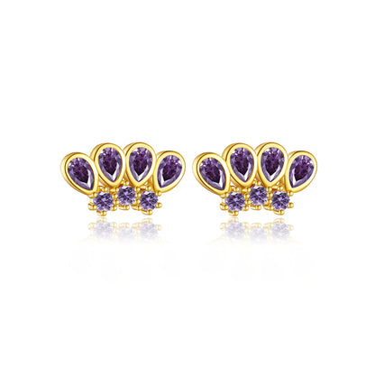 Amethyst Glow Studs