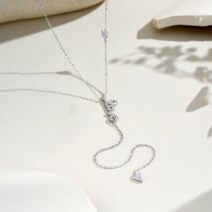 Rosé Heart Y-Necklace