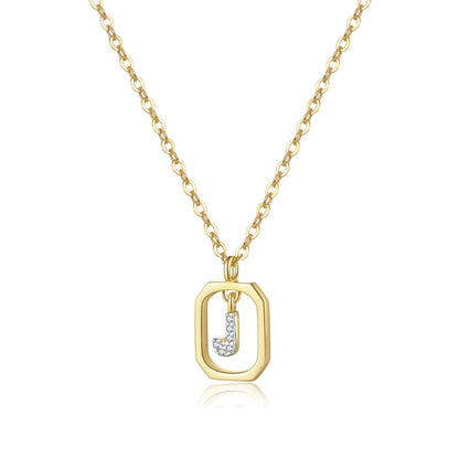 Golden Initial Grace Necklace