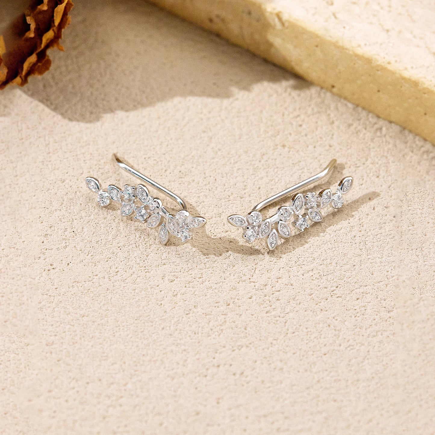 Celestial Leaf Climber Earrings