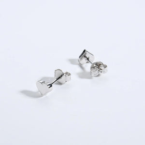 925 Sterling Silver Gold  Heart Stud Solid Love Heart Stud Earring Clips Piercing Pendiente Fine Jewelry Solvana