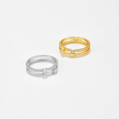 Aurora Twin Line Ring