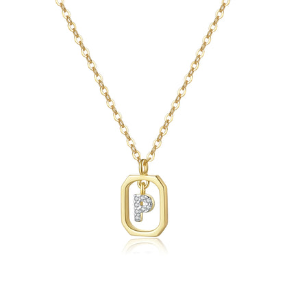 Golden Initial Grace Necklace
