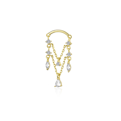 The Golden Drop Stud Earrings