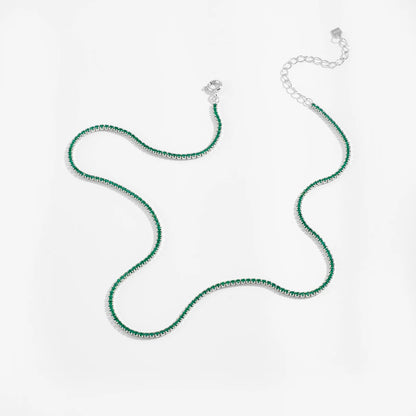 Lustre Edge Tennis Necklace