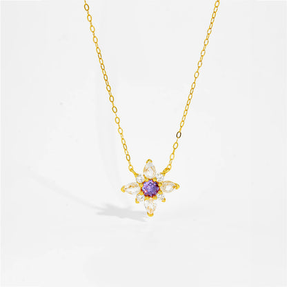Amethyst Glow Drop Necklace