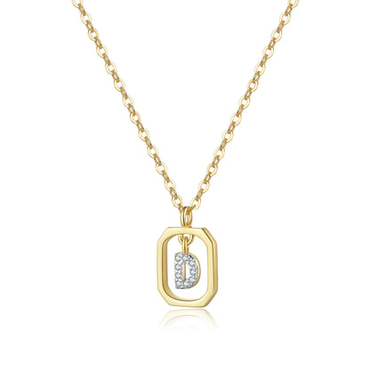 Golden Initial Grace Necklace