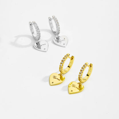 Karma Love Heart Hoops