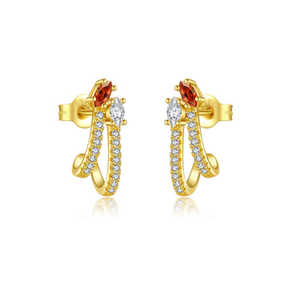 Ember Marquise Stud Earrings