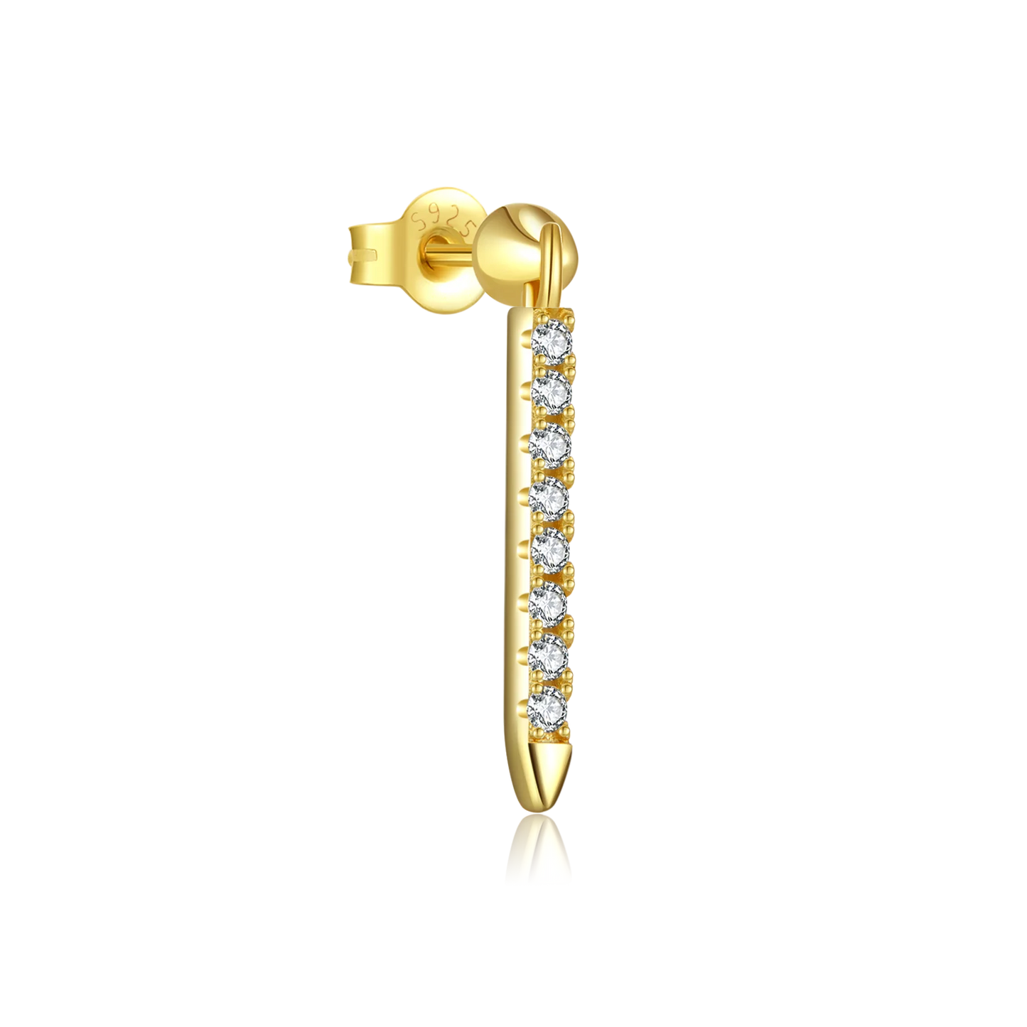 The Golden Drop Stud Earrings