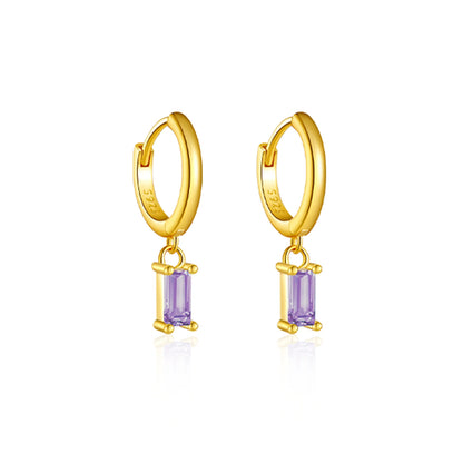 Amethyst Glow Drop Earrings