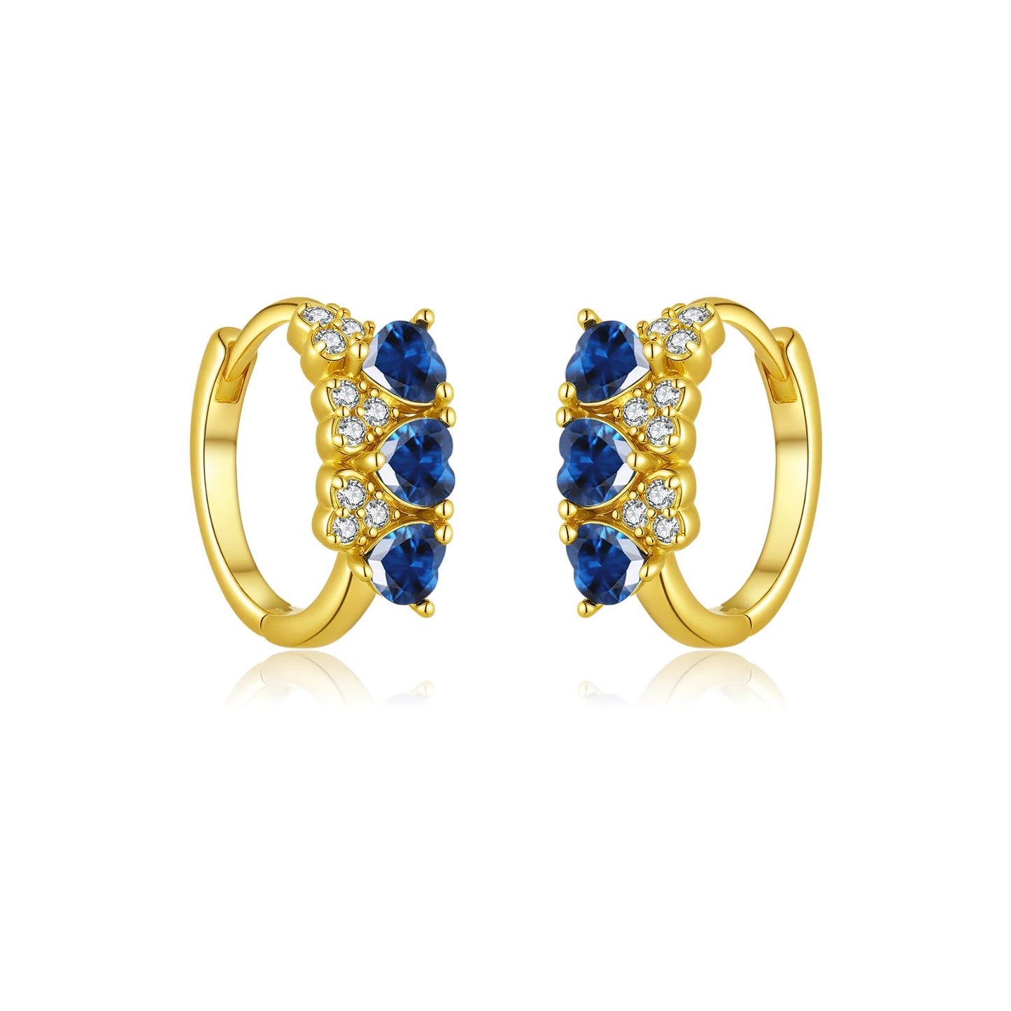 Midnight Sapphire Hoop Earrings