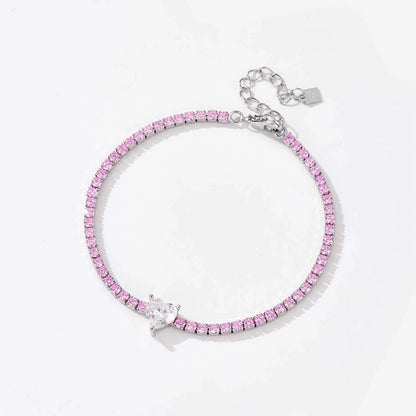 Crystal Heart Tennis Bracelet