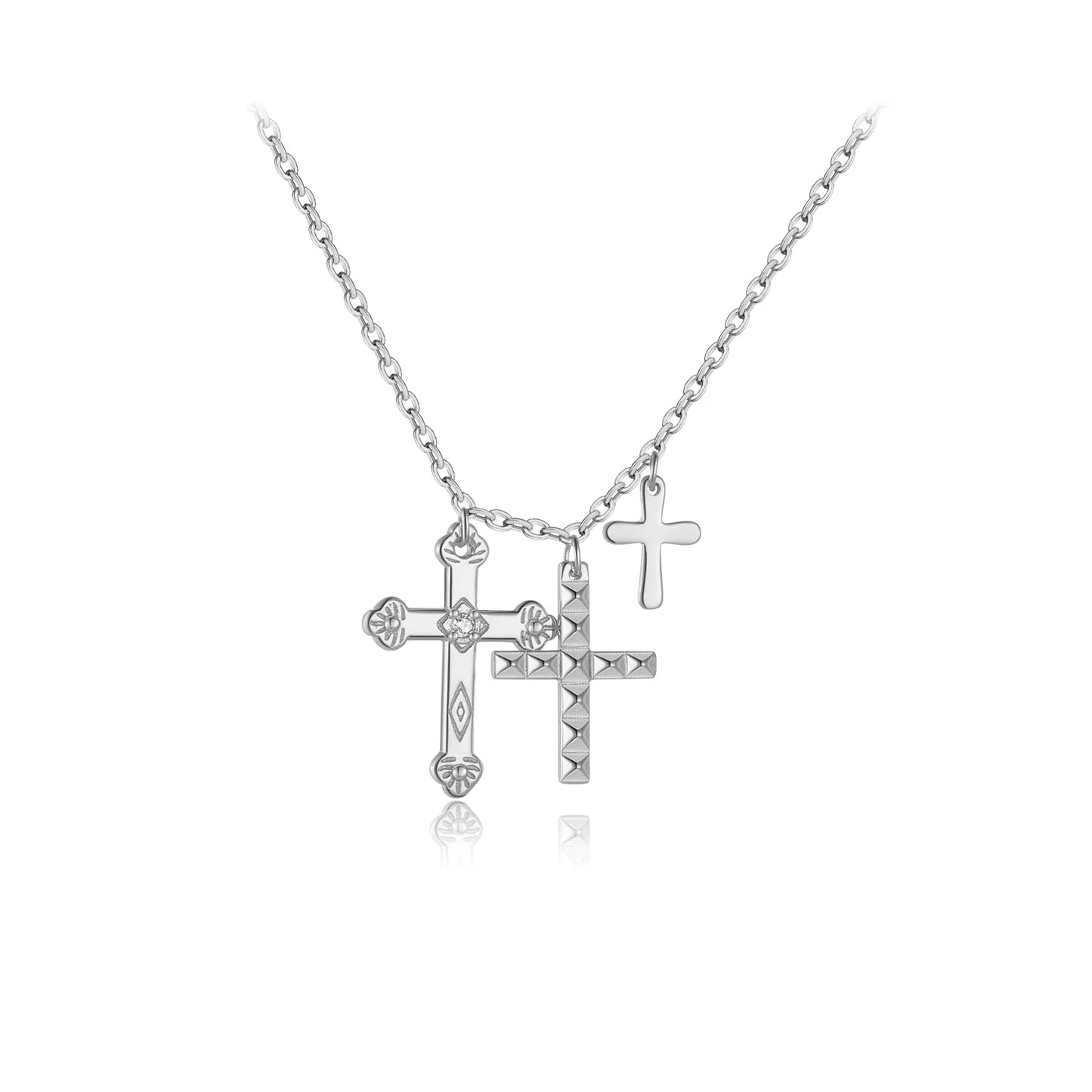 Trinity Cross Necklace