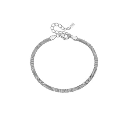 Silver Edge Chain Bracelet