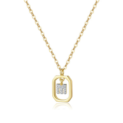 Golden Initial Monogram Necklace