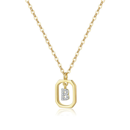 Golden Initial Grace Necklace