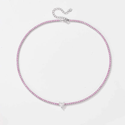 Crystal Heart Tennis Bracelet