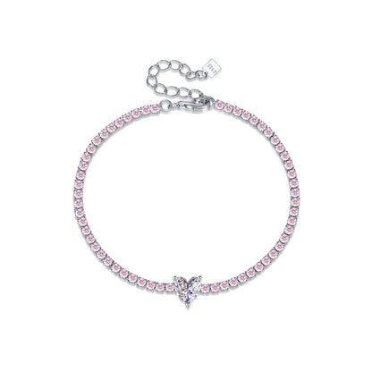 Crystal Heart Tennis Bracelet