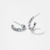 925 Sterling Silver Gold 18mm Climber Stud Earring Fine Thread Ear Pin Luxury Crystal CZ Zircon PiercingJewelry Solvana