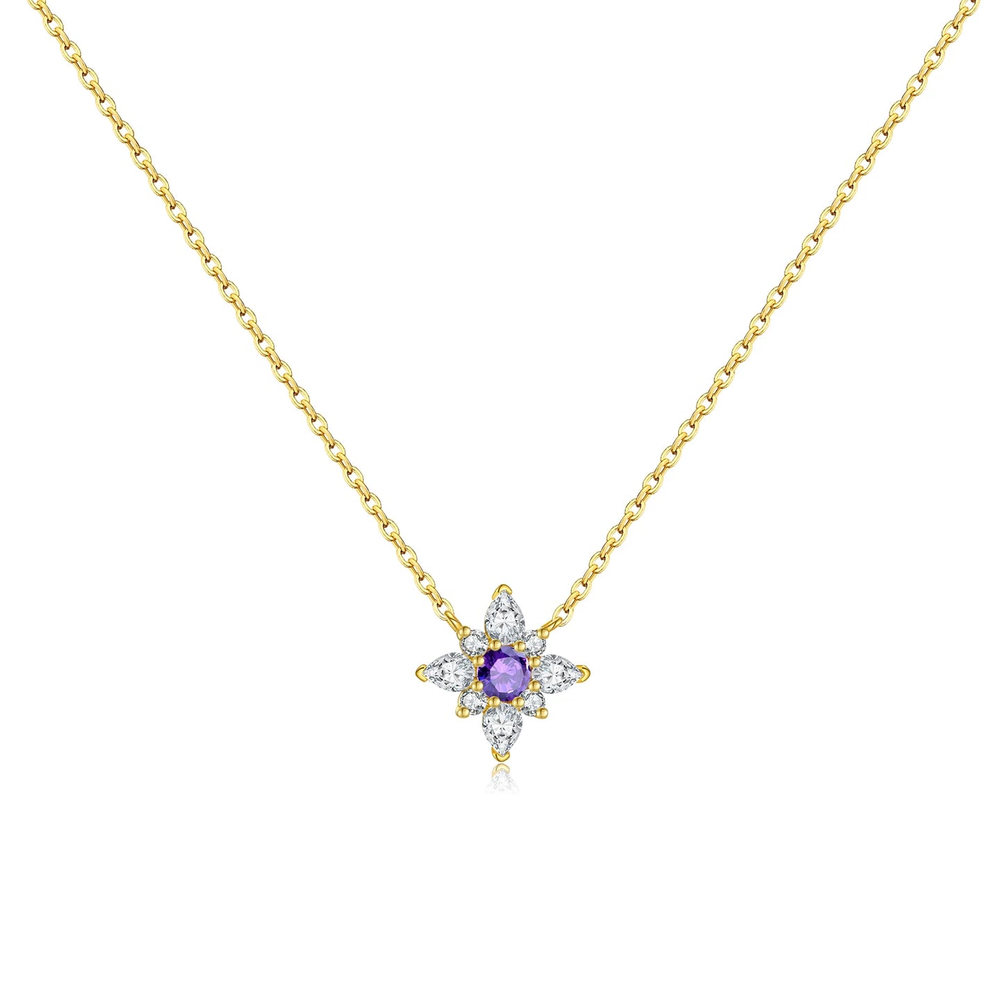 Amethyst Glow Drop Necklace