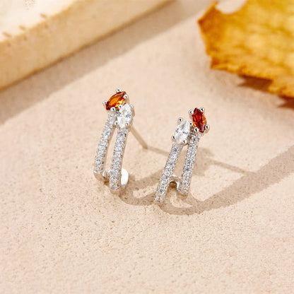 Ember Marquise Stud Earrings