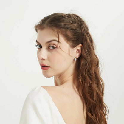 Golden Drop Stud Earrings
