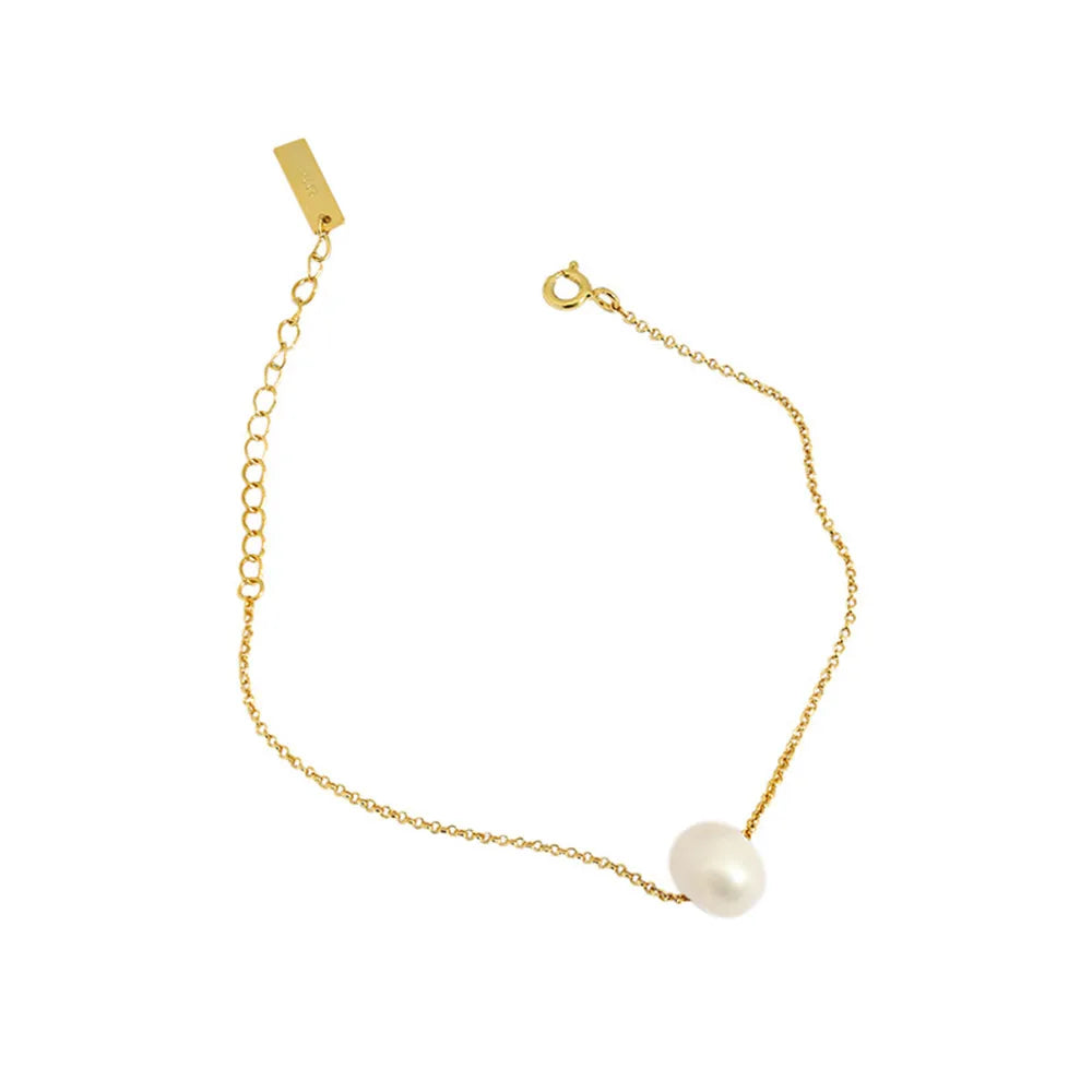Pearl Edge Chain Bracelet