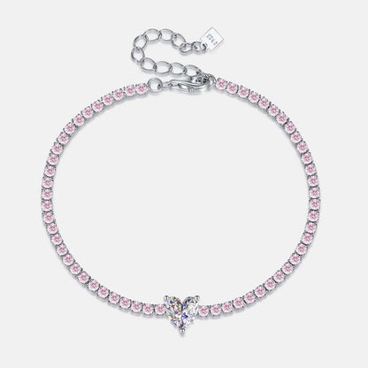 Crystal Heart Tennis Bracelet
