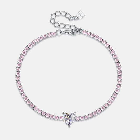 Crystal Heart Tennis Bracelet