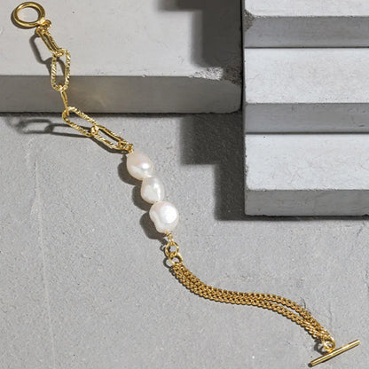 Celestial Pearl Charm Bracelet