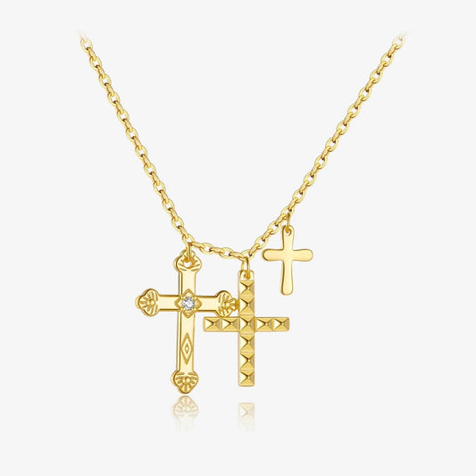 Trinity Cross Necklace