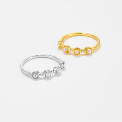 925 Sterling Silver Circle Pearl CZ Zircon Women Ring 2024 New Luxury Fine Fashion Anniversary Wedding Party Jewelry Solvana