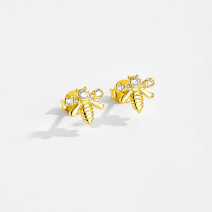 Golden Hive Stud Earrings