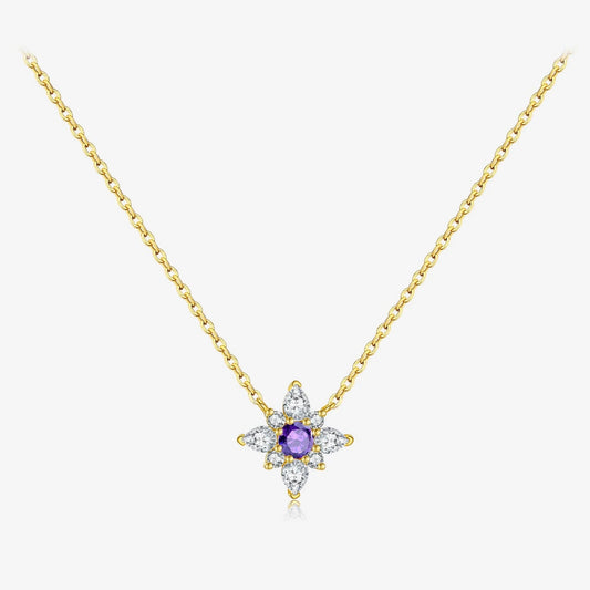 Amethyst Glow Drop Necklace