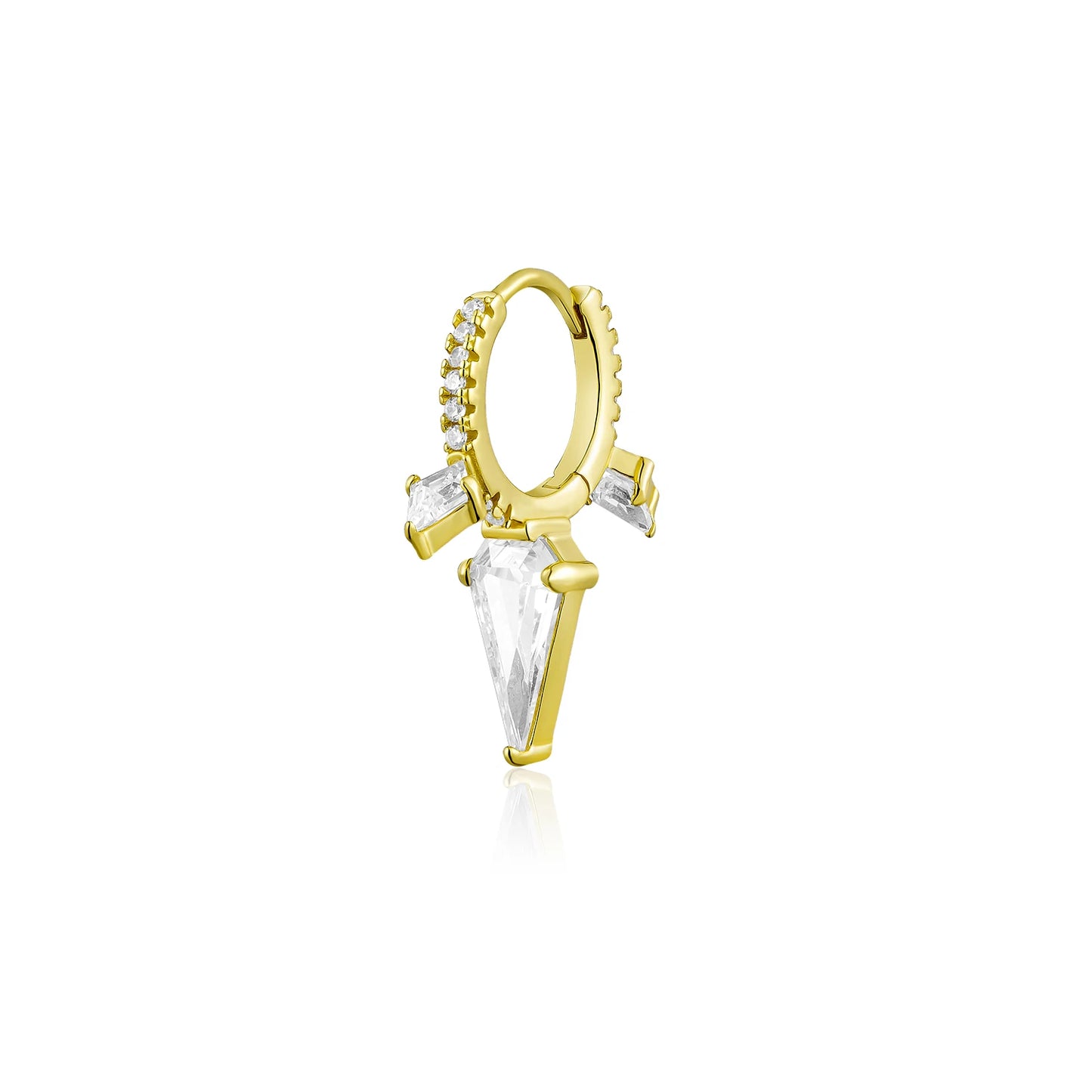 The Golden Drop Stud Earrings