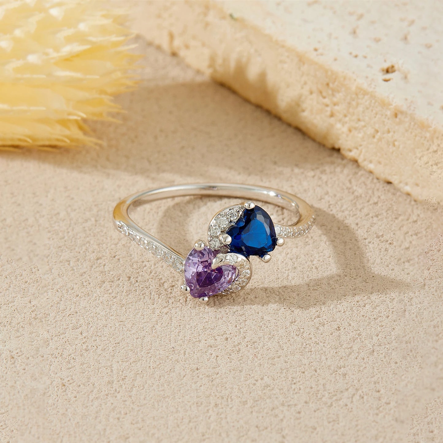 Radiant Two-Heart Promise Ring